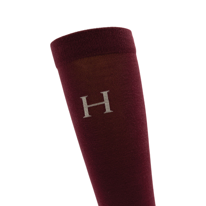 Harcour - Chaussettes d'équitation Carly vigne/ marine/ chevron (x3)