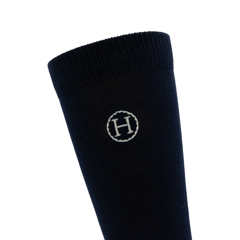 Harcour - Chaussettes d'équitation unisexe Chris marine