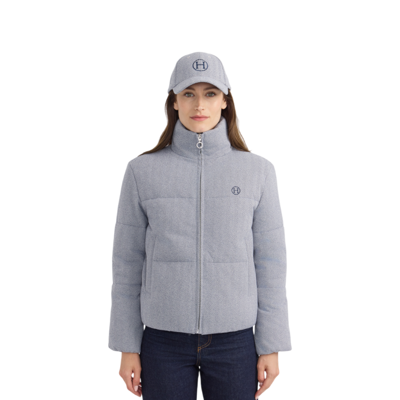 Harcour - Doudoune manches longues femme Colombine chevron/ marine