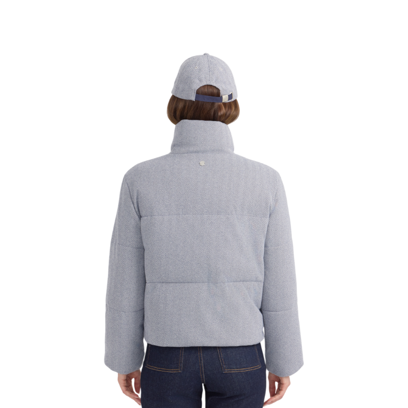 Harcour - Doudoune manches longues femme Colombine chevron/ marine