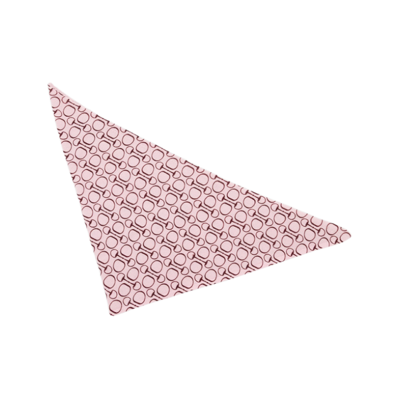 Harcour - Foulard Heritage rose poudré/ bordeaux