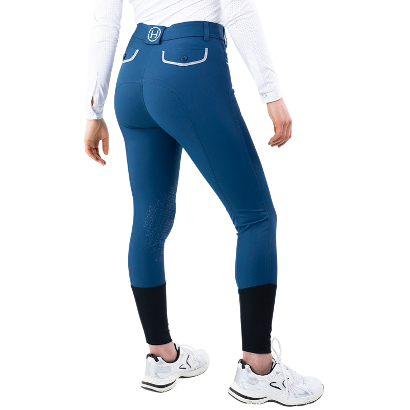 Harcour - Pantalon d'équitation femme Jaltika bleu lagon