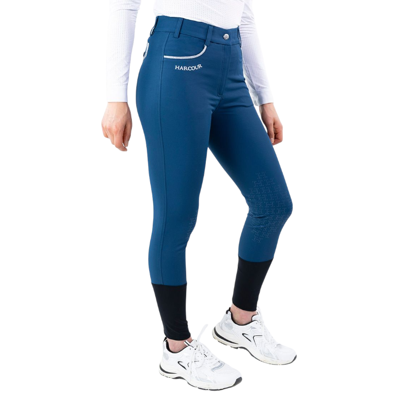 Harcour - Pantalon d'équitation femme Jaltika bleu lagon