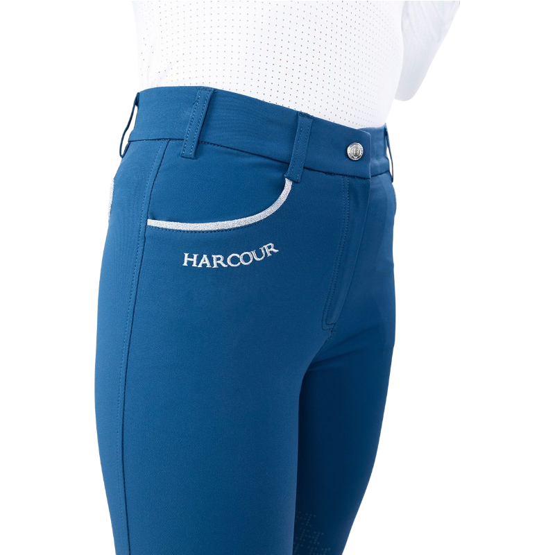 Harcour - Pantalon d'équitation femme Jaltika bleu lagon