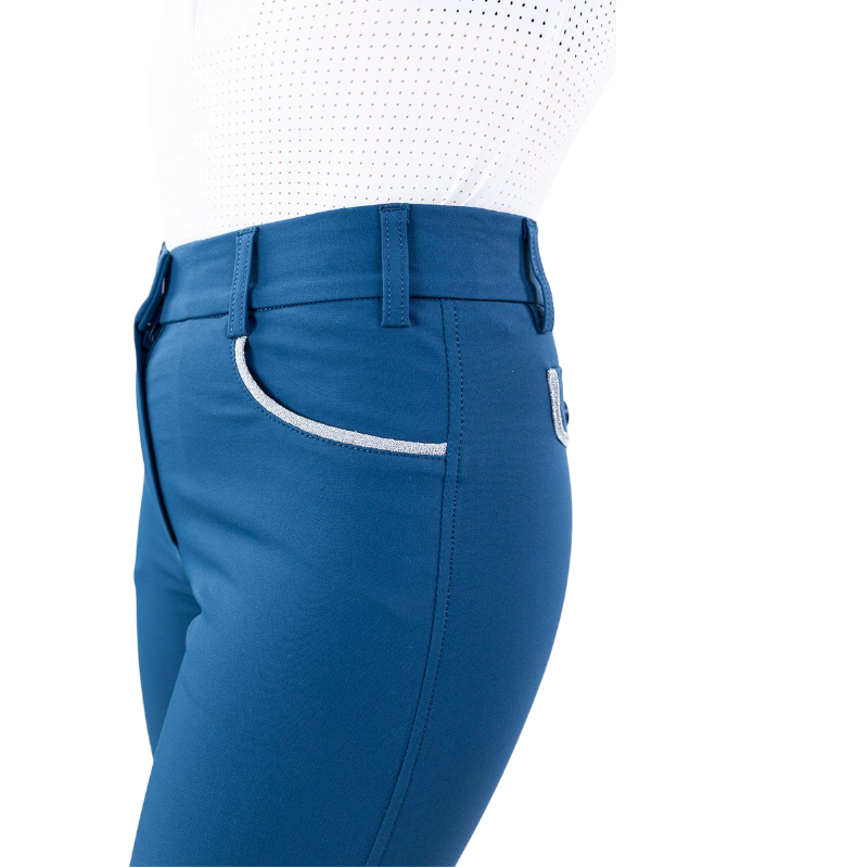 Harcour - Pantalon d'équitation femme Jaltika bleu lagon