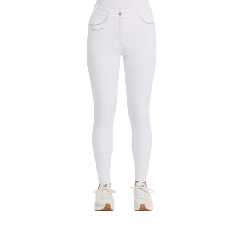 Pantalon d'équitation polaire femme Jaipur blanc - Harcour