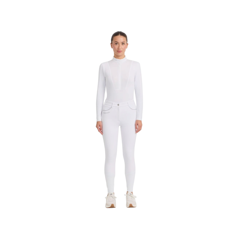 Pantalon d'équitation polaire femme Jaipur blanc - Harcour