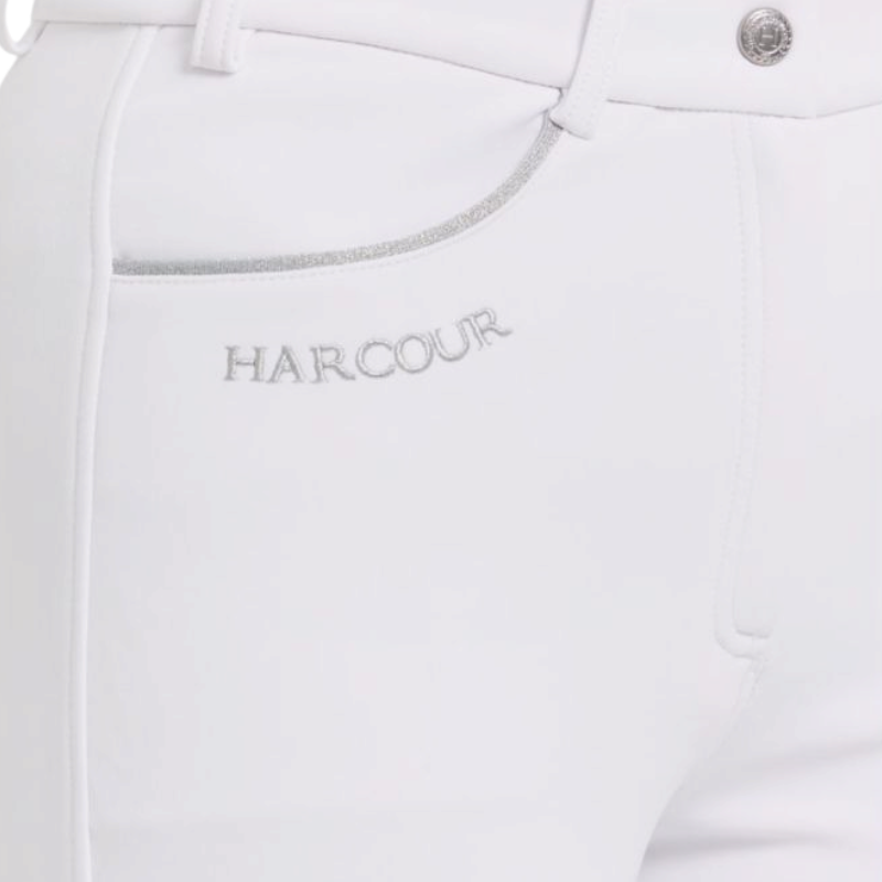 Pantalon d'équitation polaire femme Jaipur blanc - Harcour