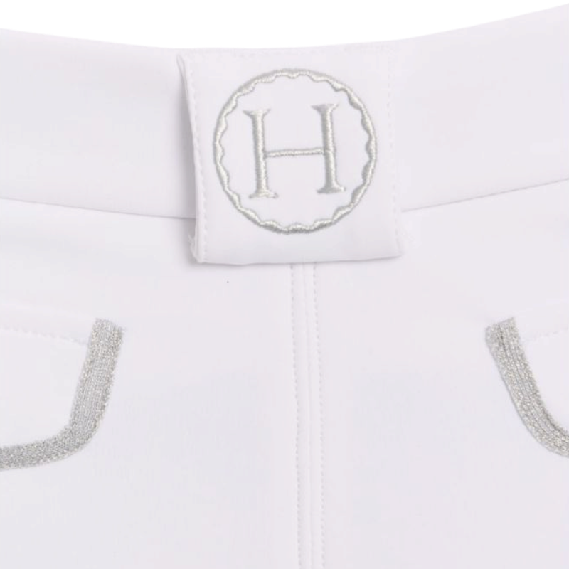 Pantalon d'équitation polaire femme Jaipur blanc - Harcour