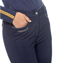 Pantalon D'Équitation D'Hiver Femme - Doublure Polaire Chaude, Taille Élastique, Poches, Collants Silicone - 1