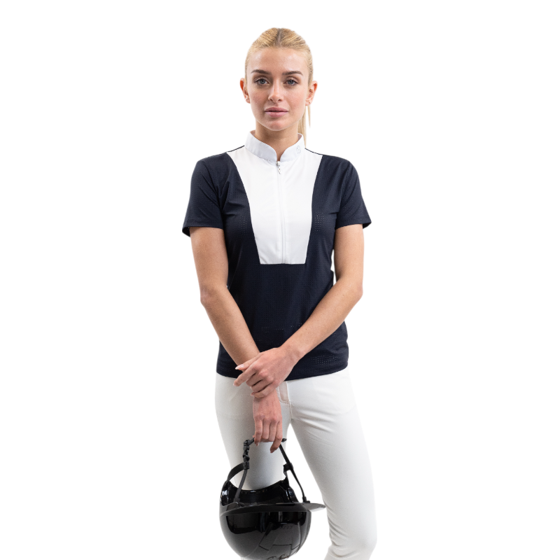 Harcour - Polo de concours manches courtes femme Paris marine