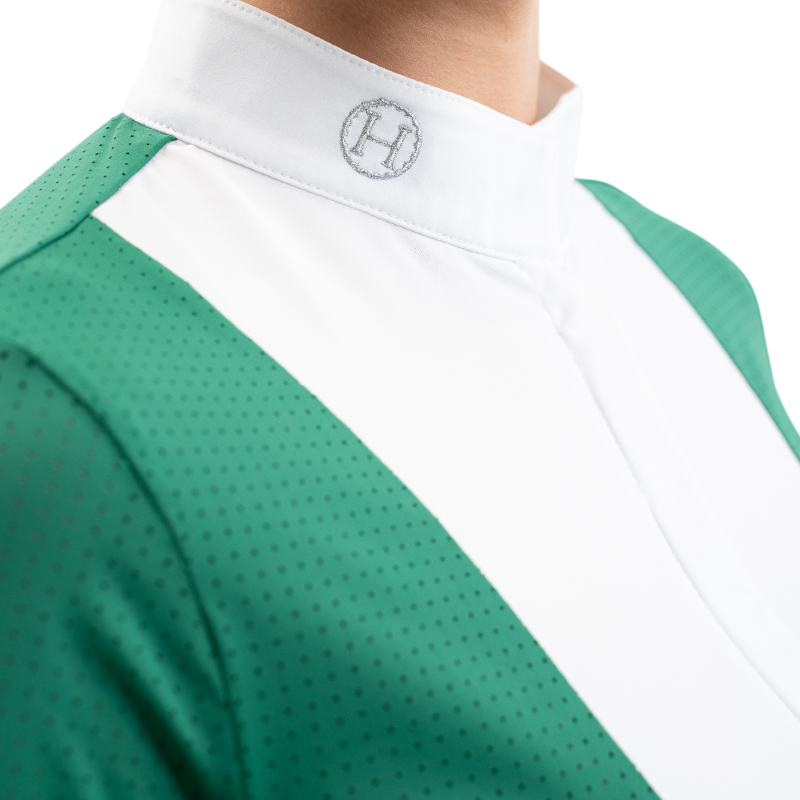 Harcour - Polo de concours manches courtes femme Prague emerald green