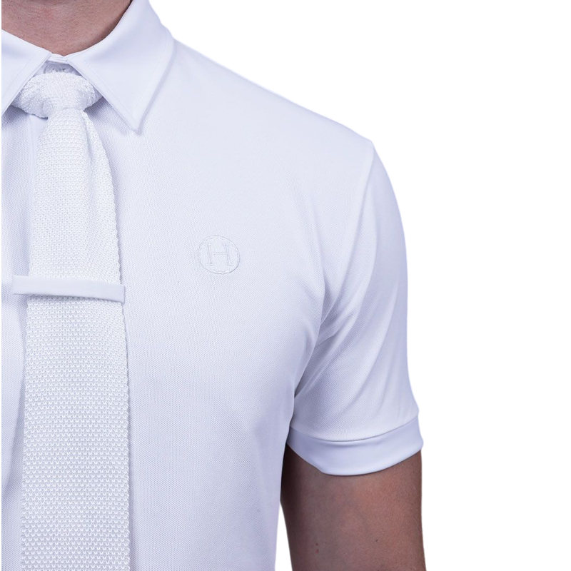 Harcour - Polo de concours manches courtes homme Preston blanc
