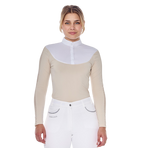 Harcour - Polo de concours manches longues femme Pannie ivoire | - Ohlala