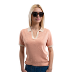 Harcour - Polo korte mouwen dames Peach abricot | - Ohlala