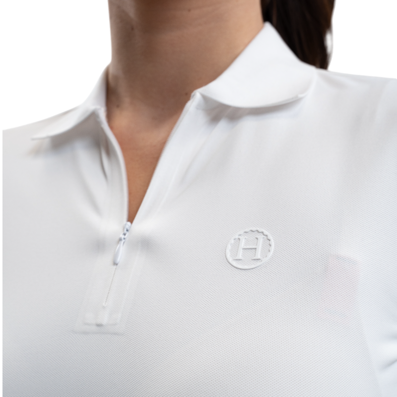 Harcour - Polo manches courtes femme Popsy blanc