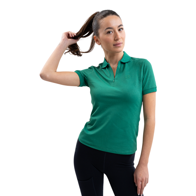 Harcour - Polo manches courtes femme Popsy emerald green