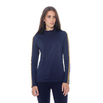Harcour - Warm poloshirt lange mouwen dames Pistach marine | - Ohlala