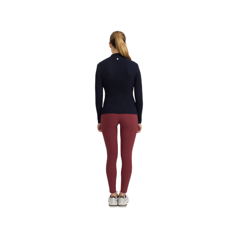 Harcour - Polo manches longues femme Celeste marine