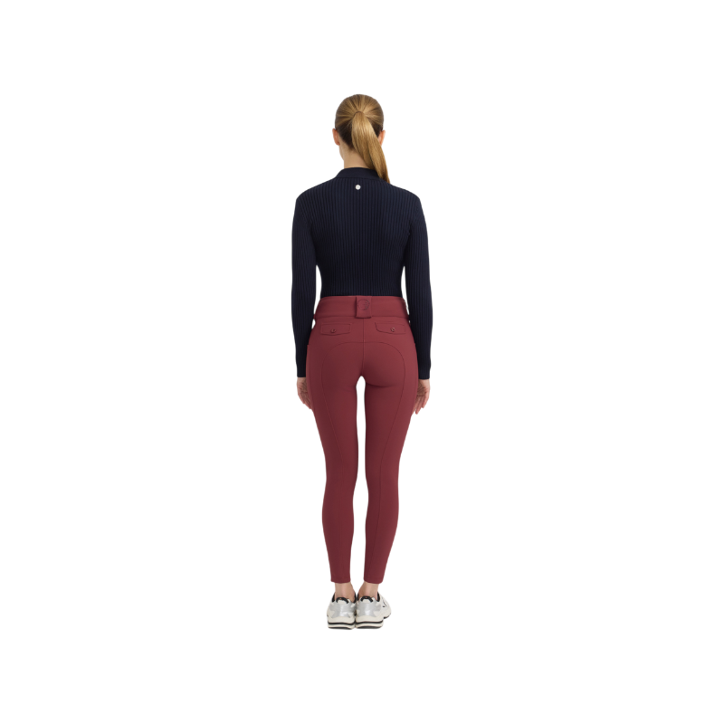 Harcour - Polo manches longues femme Celeste marine
