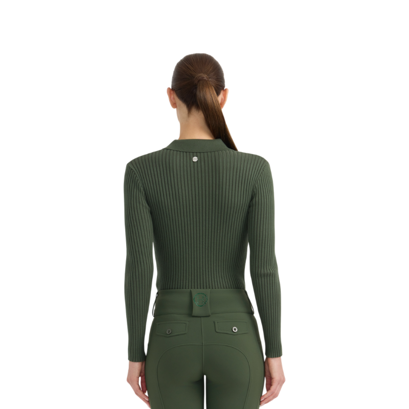 Harcour - Polo manches longues femme Celeste trèfle