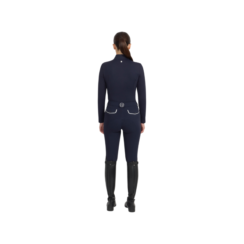 Harcour - Polo manches longues femme Claudia marine