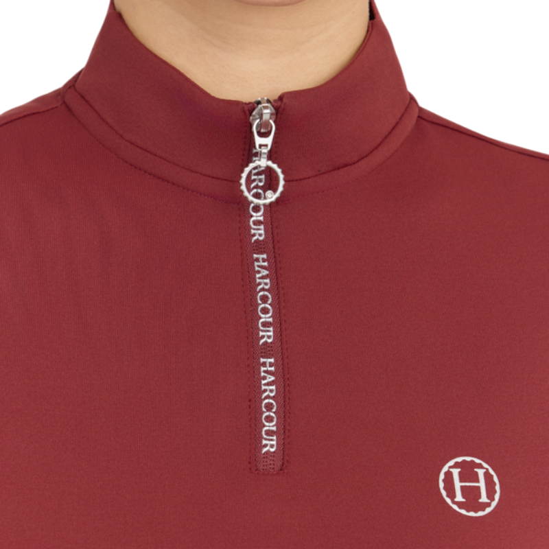 Harcour - Polo manches longues femme Claudia vigne