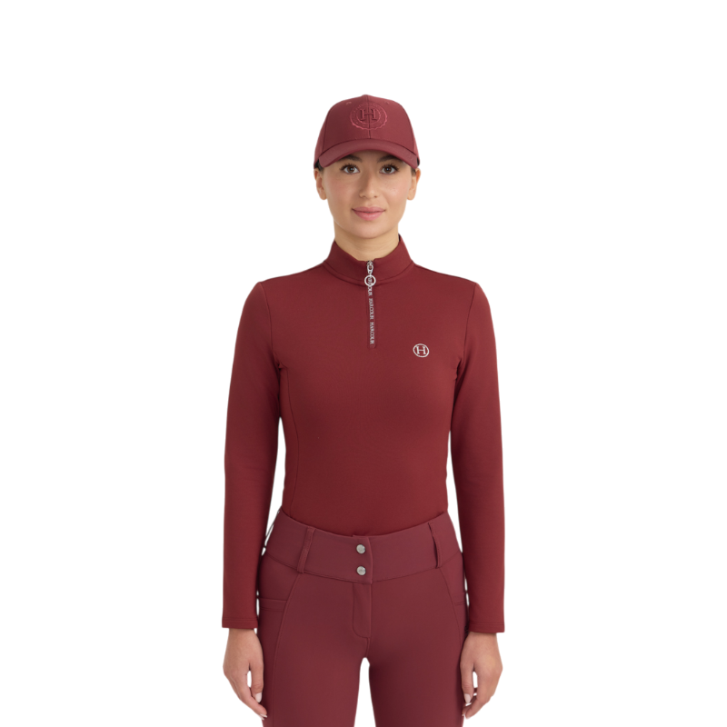 Harcour - Polo manches longues femme Claudia vigne