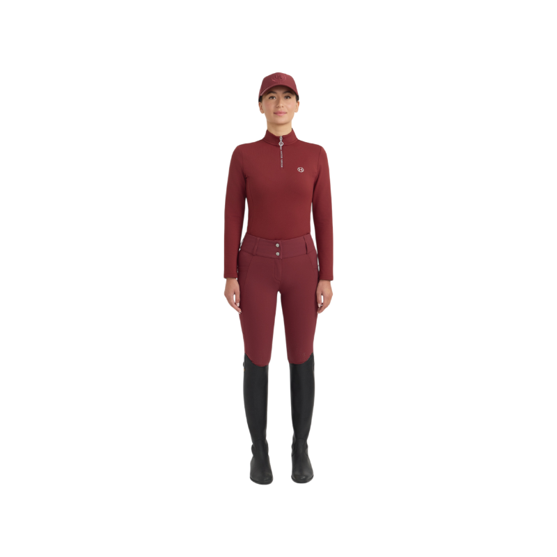 Harcour - Polo manches longues femme Claudia vigne