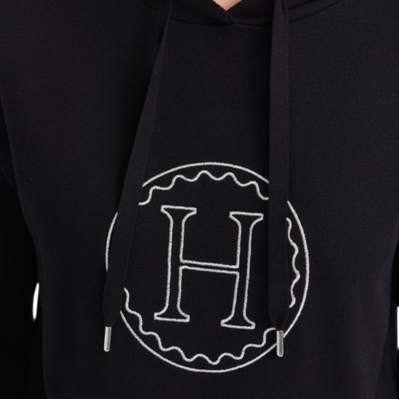 Harcour - Pull à capuche manches longues femme Capucine noir