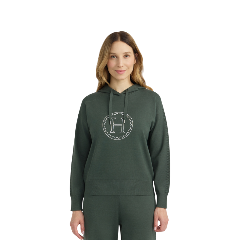Harcour - Pull à capuche manches longues femme Capucine trèfle