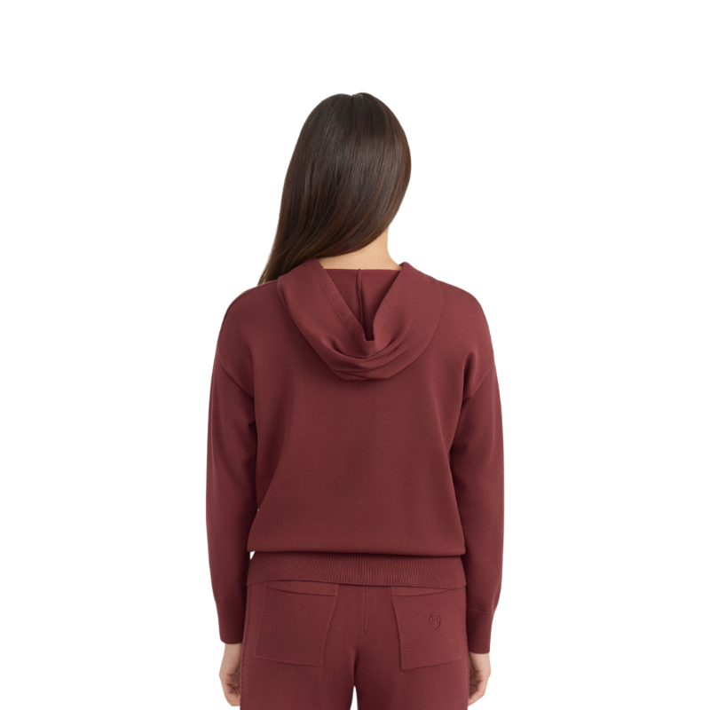 Harcour - Pull à capuche manches longues femme Capucine vigne