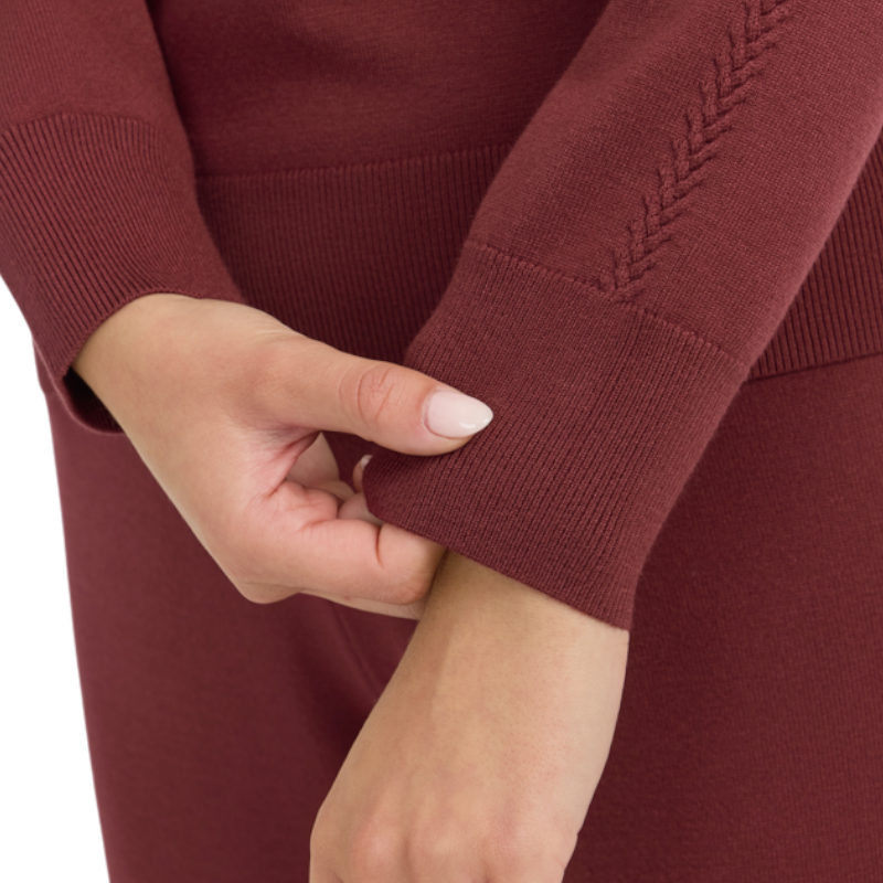Harcour - Pull à capuche manches longues femme Capucine vigne