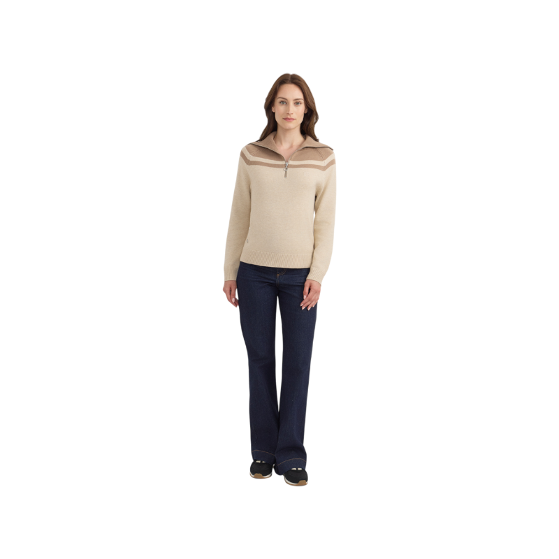 Harcour - Pull col montant femme Claira crème