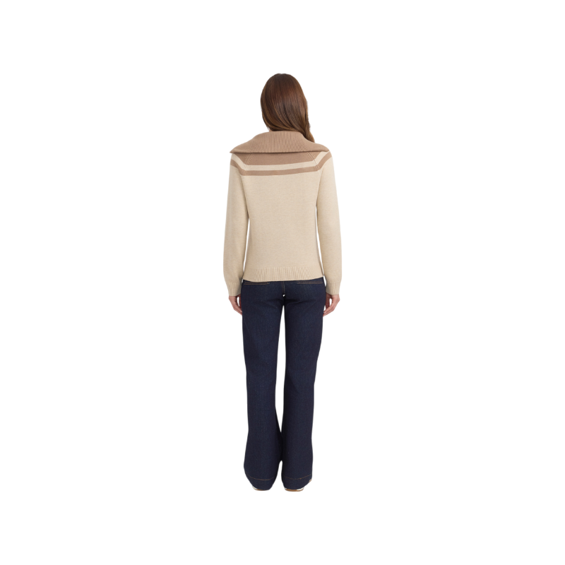 Harcour - Pull col montant femme Claira crème