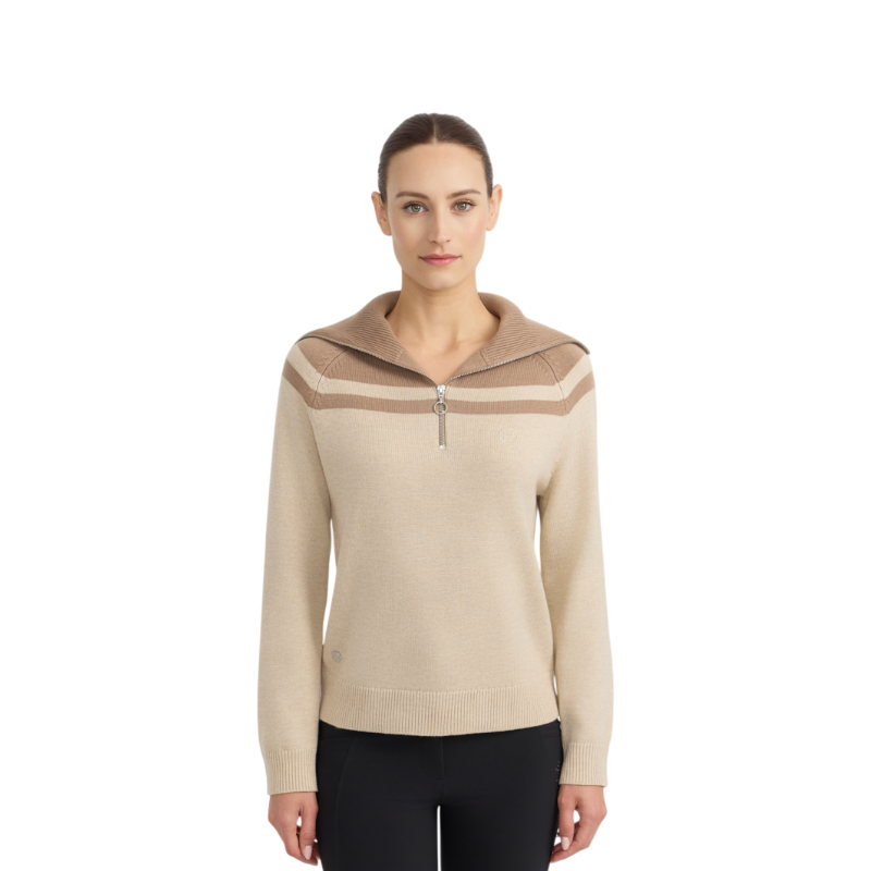 Harcour - Pull col montant femme Claira crème