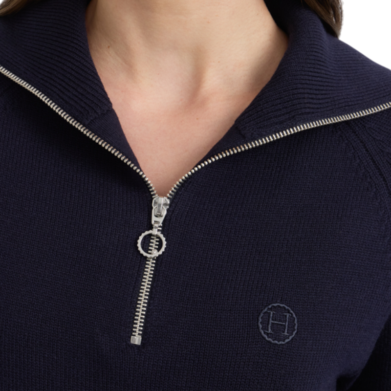 Harcour - Pull col montant femme Claira marine