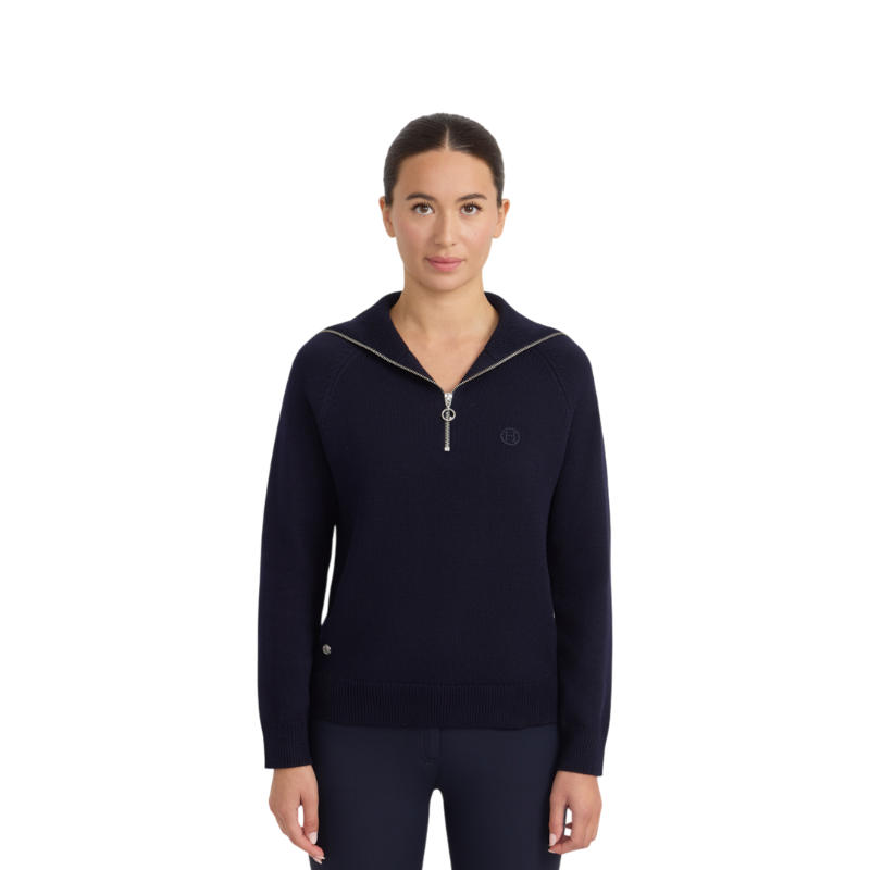 Harcour - Pull col montant femme Claira marine