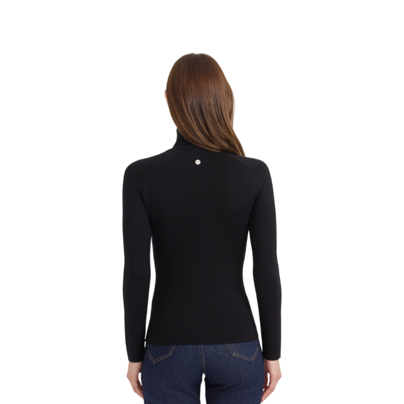 Harcour - Pull col roulé femme Christina noir