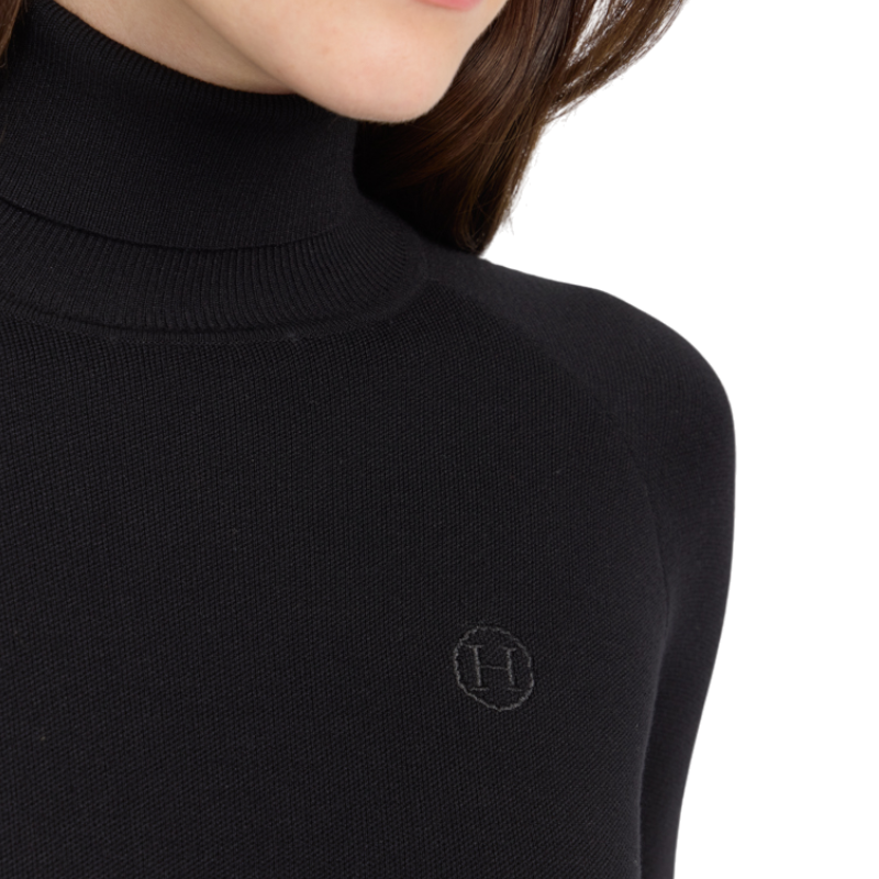 Harcour - Pull col roulé femme Christina noir