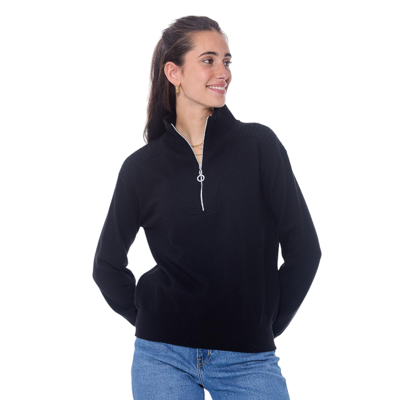 Harcour - Pull manches longues femme Pachana noir