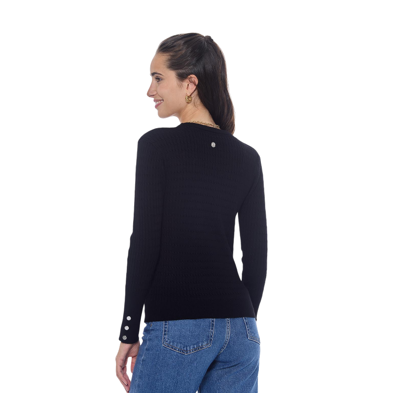 Harcour - Pull manches longues femme Pompadou noir