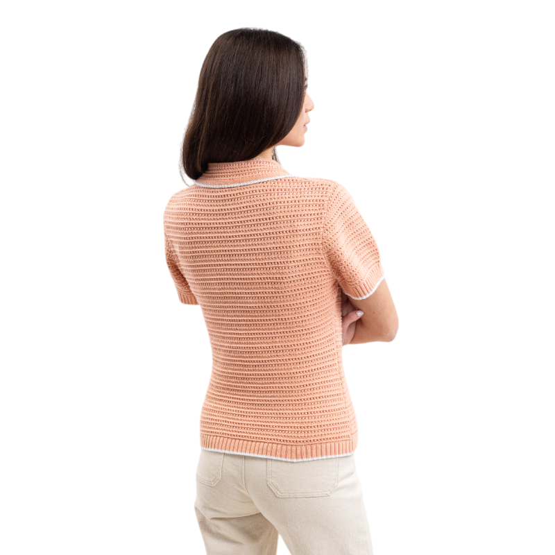 Harcour - T-shirt manches courtes femme Pony abricot