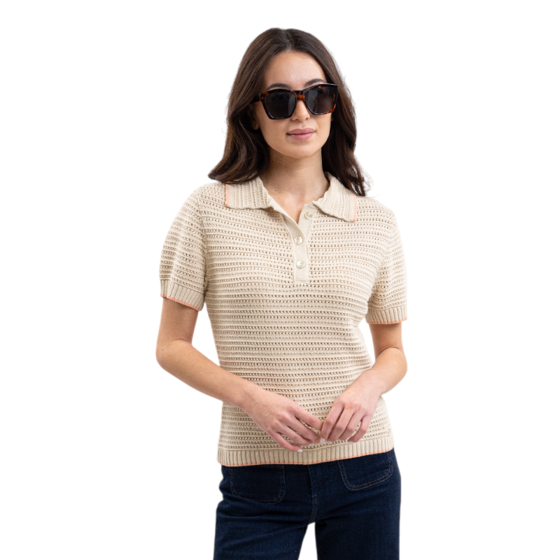 Harcour - T-shirt manches courtes femme Pony lin