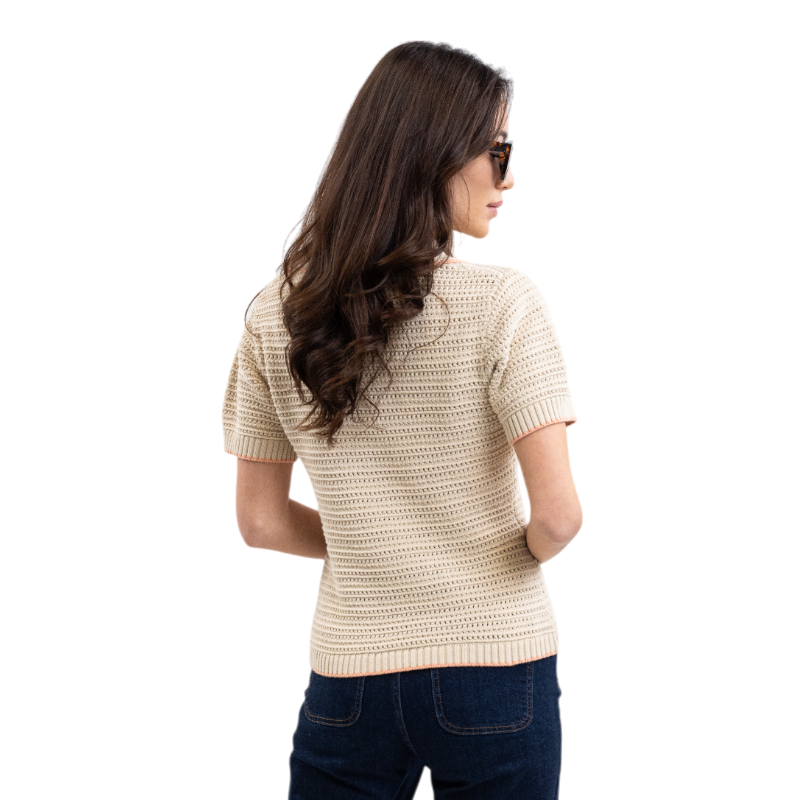 Harcour - T-shirt manches courtes femme Pony lin