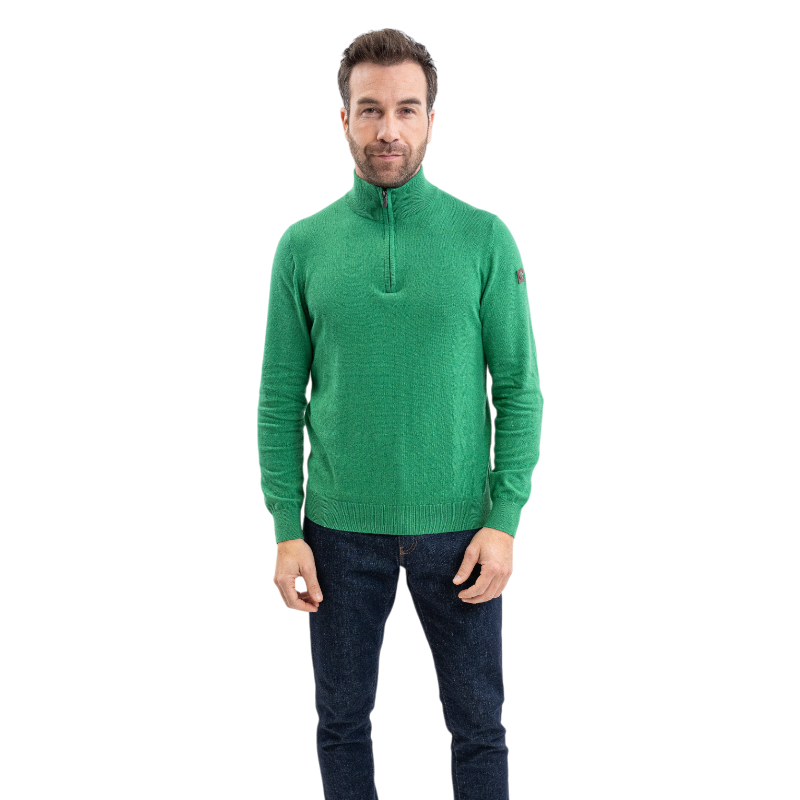 Harcour - Pull manches longues homme Parmo emerald green