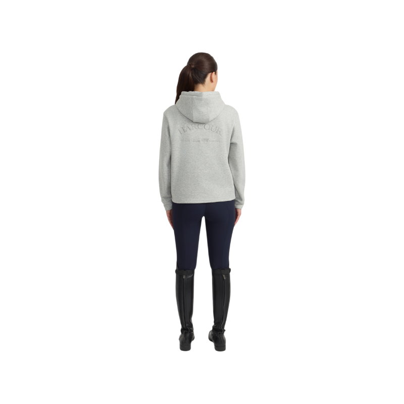 Harcour - Sweat à capuche femme Charlie gris chiné