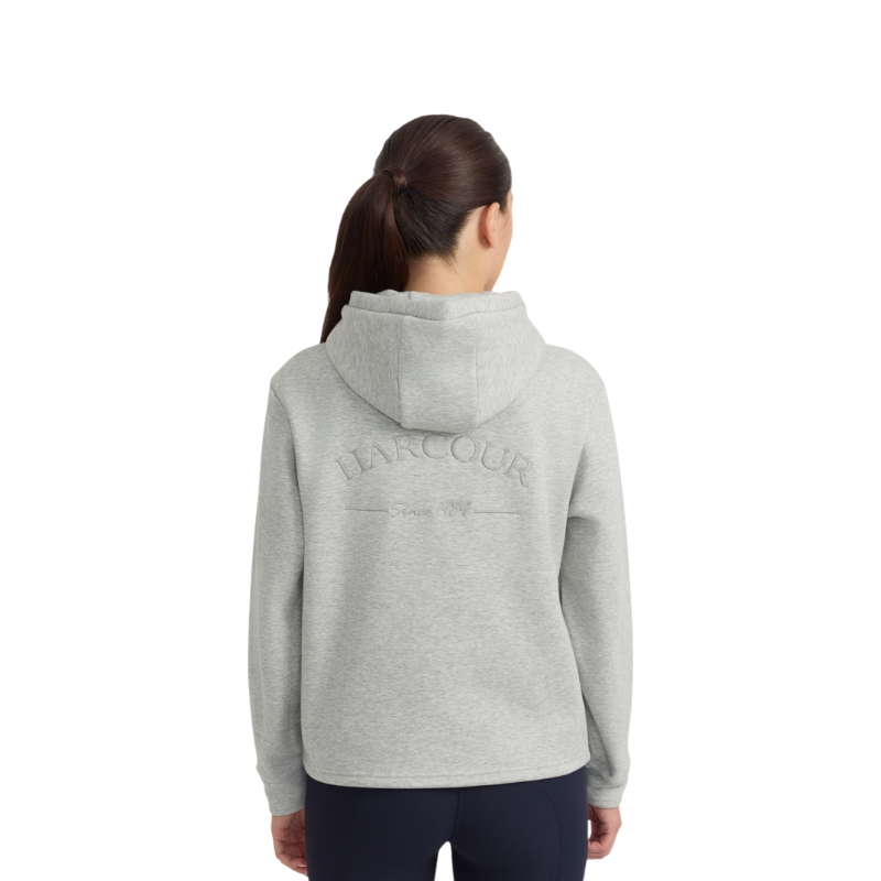 Harcour - Sweat à capuche femme Charlie gris chiné