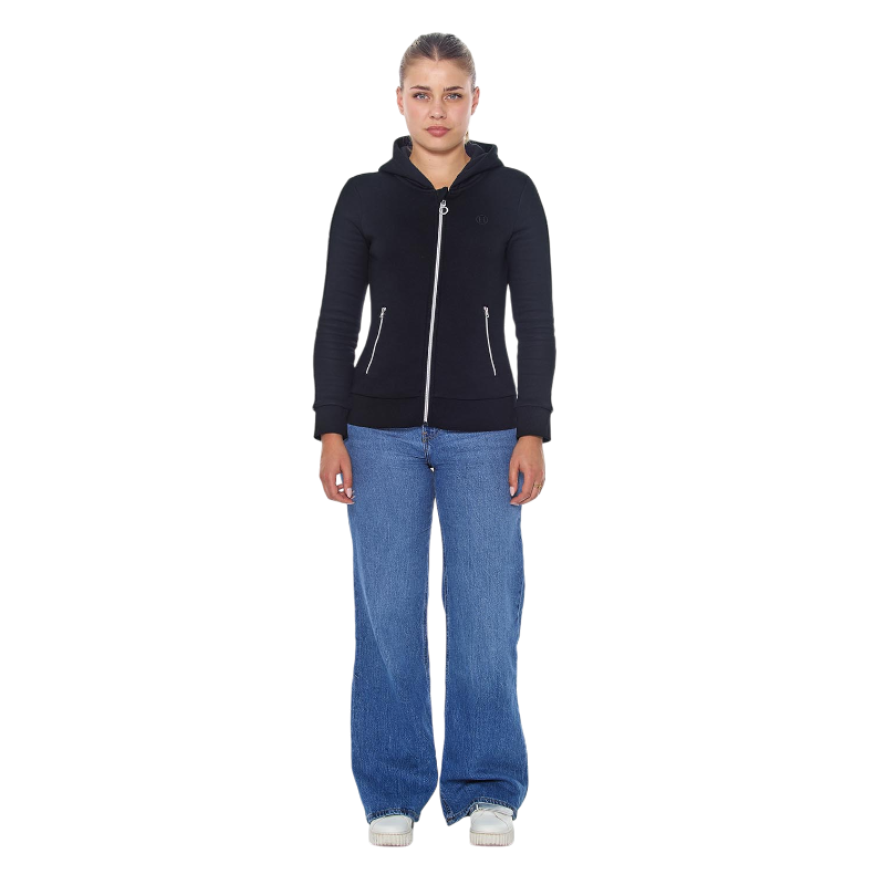 Harcour - Sweat à zip manches longues femme Sworm noir