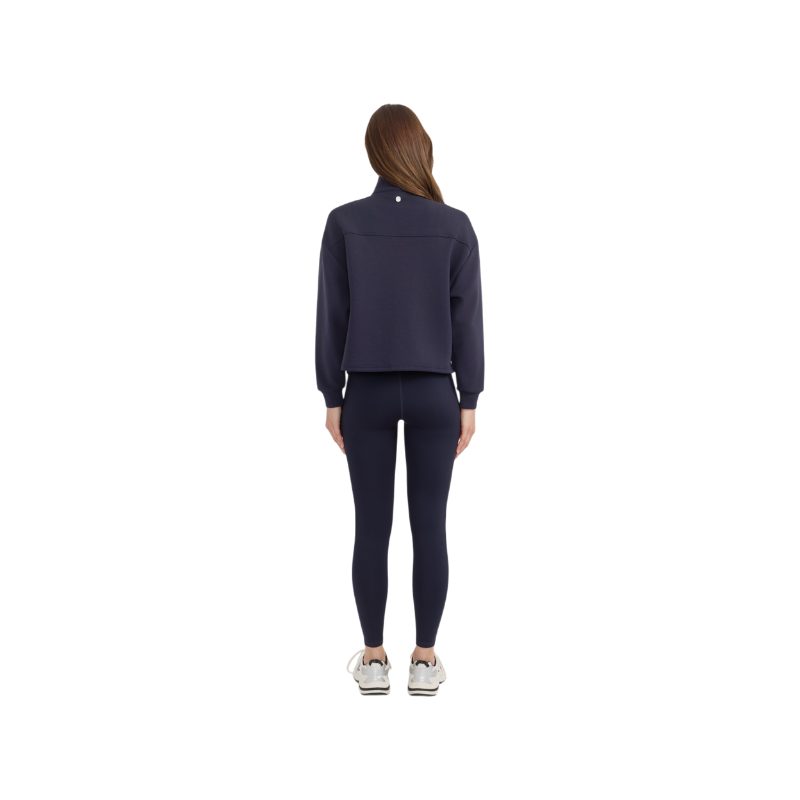 Harcour - Sweat col zippé manches longues femme Cassandre marine
